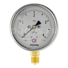 Манометр ТМ-520Р.00 (0...4 МРа) G1/2 кл. точ. 1,0, заполнение глицерин  РОСМА