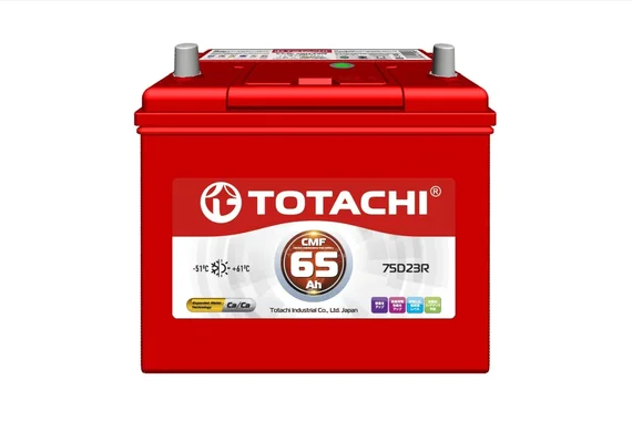 Аккумулятор CMF 65 а/ч 75D23R (с электролитом)  TOTACHI