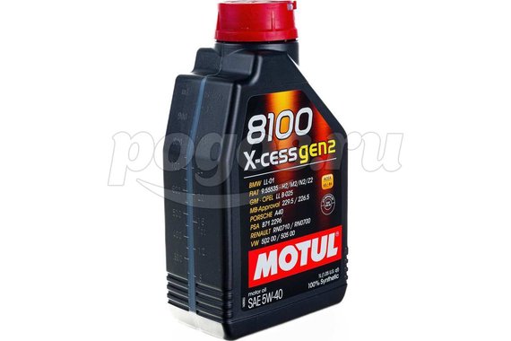 Масло cинтетическое (8100 X-cess GEN2; 5W40; 1 л) MOTUL 109774