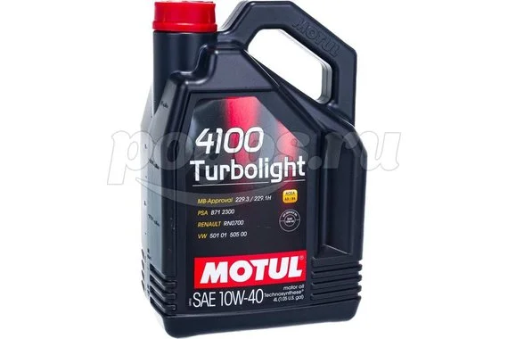 Моторное масло 4100 Turbolight 10W40 4л MOTUL 109462