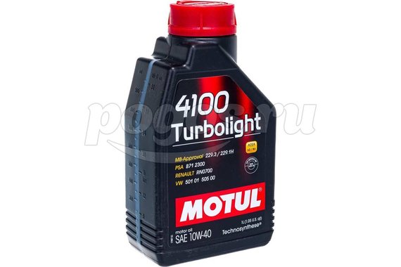 Моторное масло 4100 Turbolight 10W40 1 л MOTUL 108644