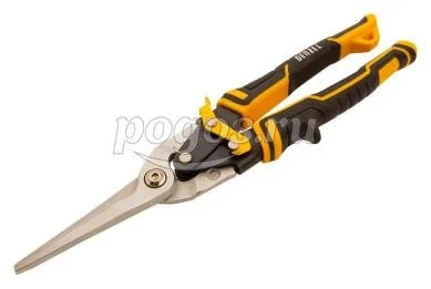 Ножницы по металлу прямой проходной рез 315 мм трехкомпонентные рукоятки, DENZEL