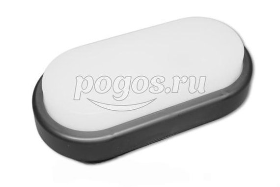 Светильник светодиодный 12W 990Lm 4000K IP65, ДПП 2802,  черный овал  TDM
