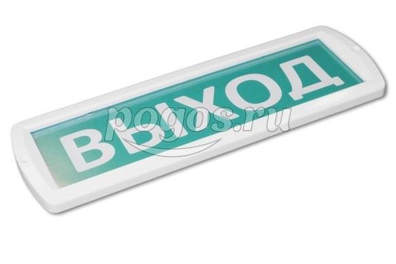 Оповещатель охранно-пожарный световой Топаз-220 "Выход" 220В IP52  TDM
