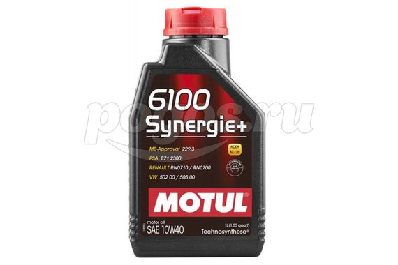 Моторное масло 6100 Synergie+SAE 10W40 1 л MOTUL 102781