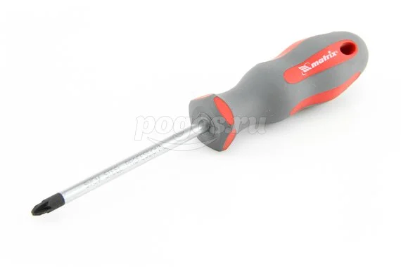 Отвертка, SL 3*100 мм, SVСM, двухкомп. рукоятка Profi  MATRIX /12/