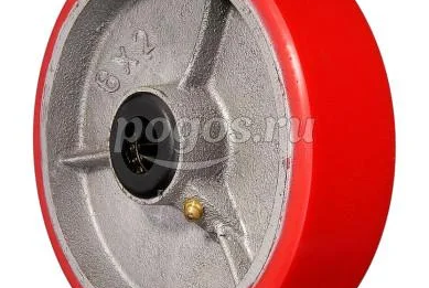 Колесо большегрузное неповоротное d-200мм нагрузка 800кг полиуретан