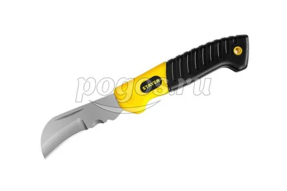 Нож монтерский складной, изогнутое лезвие Professional SK-C  STAYER