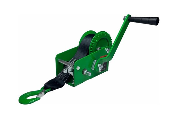 Лебедка ручная барабанная HW 1100 1100кг L-10м лента HITCH