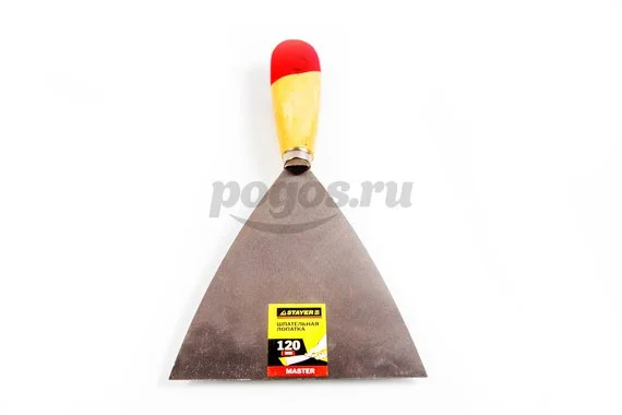Шпательная лопатка 120мм, c деревянной ручкой Master  STAYER 