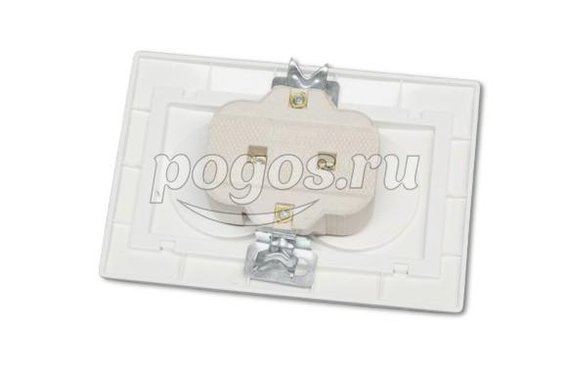 Розетка MIRA двойная б/з керамика белый с белой вставкой  Lezard