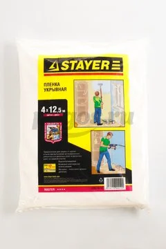 Пленка защитная укрывная, HDPE, 12мкм, 4*12,5м Master  STAYER 