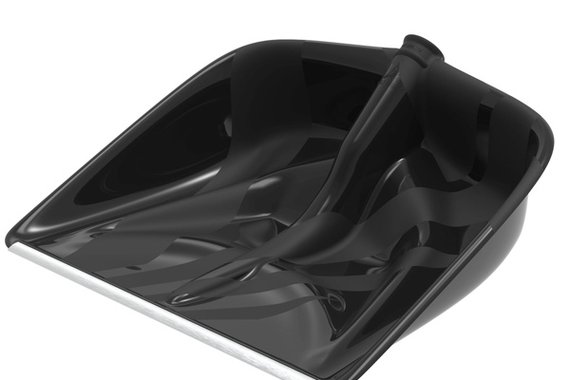 Лопата снеговая 460*1490*420 мм полипропиленовая в сборе "Альфа" с металлической планкой