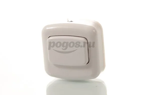 Кнопка для звонка, цвет белый, 220В 