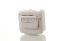 Кнопка для звонка, цвет белый, 220В 