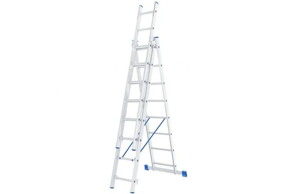 Лестница 3*8 ступеней, алюминиевая, трехсекционная  СИБРТЕХ