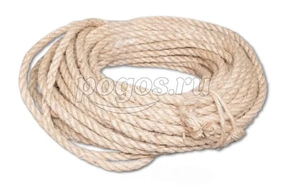 Канат джутовый ф10мм  25 метров разрывная нагрузка 442кгс  