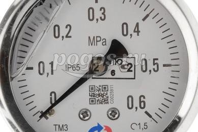 Манометр ТМ-320Р.00 (0...0.6 MPa) G 1/4 кл. точн.-1,5  (с глицерином)  РОСМА