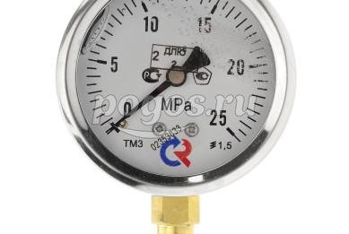 Манометр ТМ-320Р.00 (0...25 MPa) G 1/4 кл. точн.-1,5  (с глицерином)  РОСМА