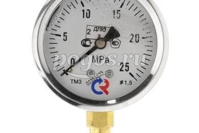 Манометр ТМ-320Р.00 (0...25 MPa) G 1/4 кл. точн.-1,5  (с глицерином)  РОСМА