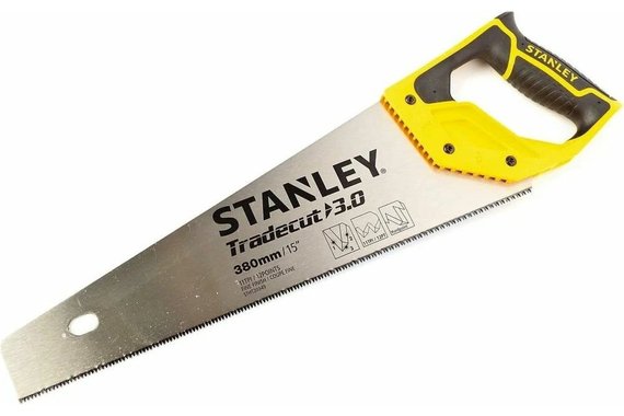 Ножовка по дереву 380мм 11 TPI с закаленным зубом Tradecut  STANLEY