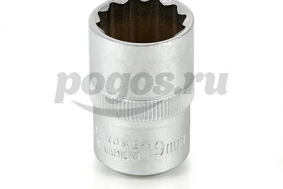 Головка торцевая 12-гранная, 1/2", 19мм  АРСЕНАЛ /6/ 