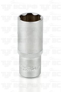 Головка торцевая 12-ти гранная удлиненная, 1/2", 24мм  АРСЕНАЛ /4/ 