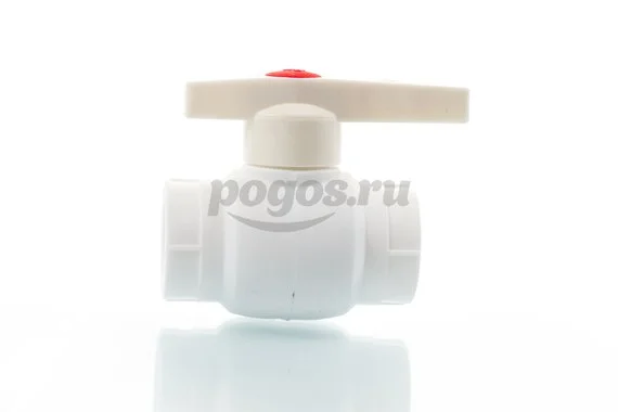 Кран шаровой PP-R d-25мм белый  MEERPLAST 