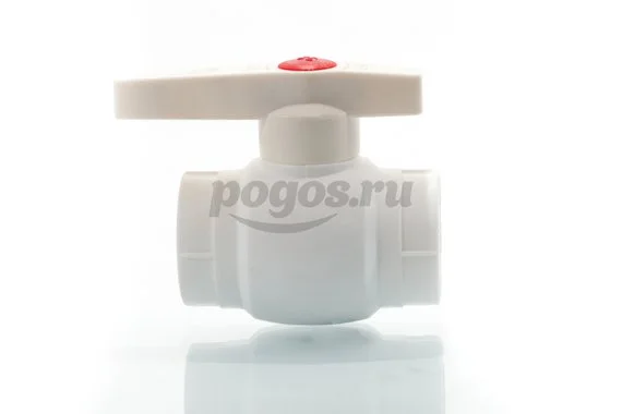 Кран шаровой PP-R d-32мм белый  MEERPLAST 