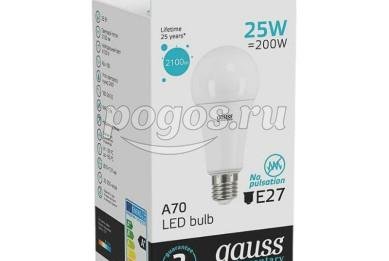 Лампа светодиодная A67 E27 25W 4100K  Gauss
