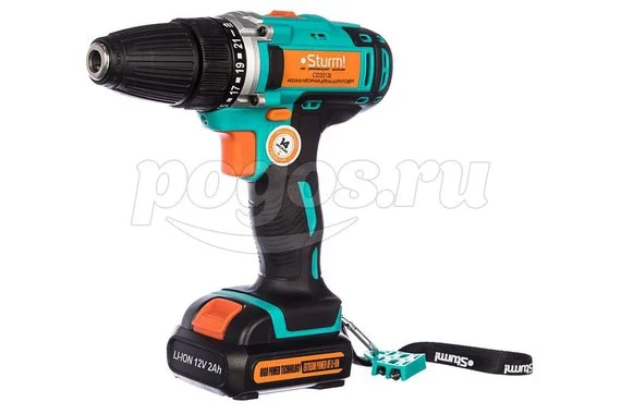 Шуруповерт аккумуляторный 12В 2*2Ач Li-Ion 0-350-1300об/мин CD3212L кейс  STURM