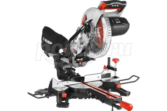 Электропила торцовочная 1,8кВт 5000об/мин 30х255мм лазер удлинители стола ременная передача  ЗУБР