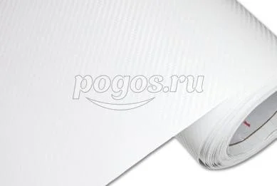 Пленка самоклеющаяся ширина 1520мм белый  КАРБОН