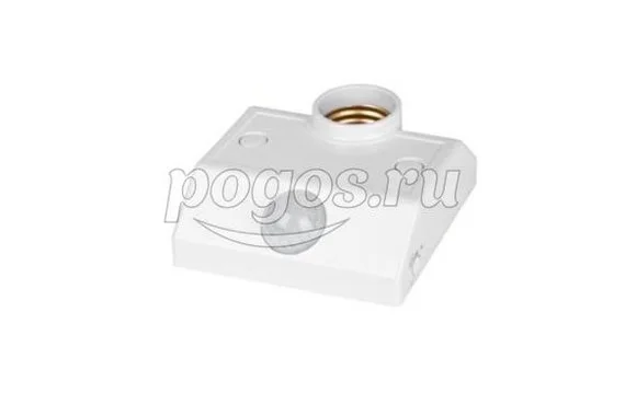 Датчик движения настенный с патроном ДДСПт-01 60Вт, 10-300с, 6м, 3+Лк, 120(сбоку)+360(сверху)гр  TDM