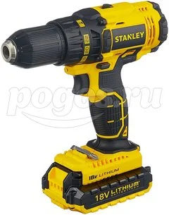 Шуруповерт акк 18В 2*1,5Ач Li-Ion 1500об/мин 45Нм ЗУ кейс STANLEY