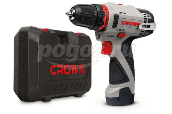 Шуруповерт аккумуляторный 12В 2*2Ач Li-Ion 1250об/мин 30Нм ЗУ кейс  CROWN