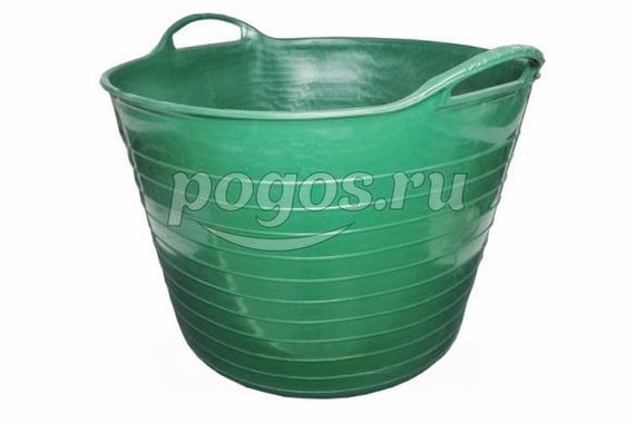 Ведро гибкое сверхпрочное 40л, зеленое  Сибртех
