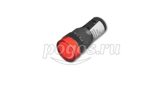 Лампа AD16DS 12В красная   TDM