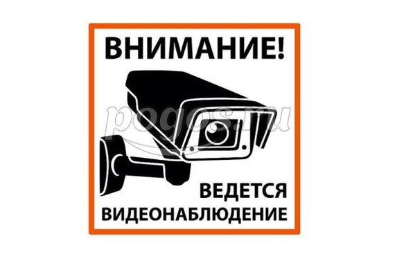 Плакат "Внимание! Ведётся видеонаблюдение" 200х200мм TDM