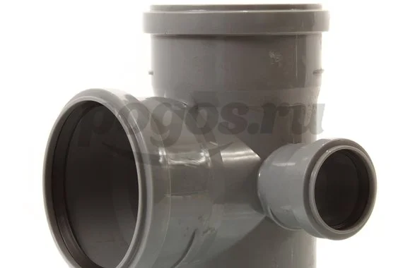 Крестовина PP d-110*110*50мм/87гр 2пл. левая для внутренней канализации серый  ДИГОР