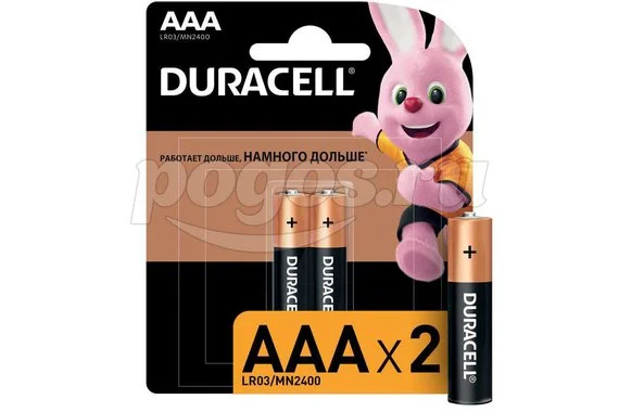 Батарейка AAА (мизинчиковая) 2шт DURACELL