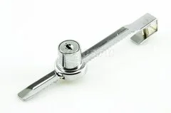 Замок мебельный витринный L-140мм хром  НОРА-М