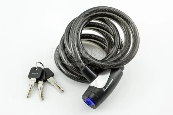 Замок велосипедный с тросом 12мм 2000мм АЛЛЮР