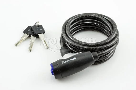 Замок велосипедный с тросом 8мм 2000мм АЛЛЮР
