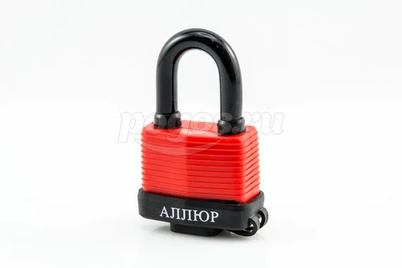 Замок навесной влагозащищенный дужка d-10мм АЛЛЮР