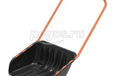 Скребок для снега с металлическими планкой и ручкой "Альфа МАКС" 68х63см  Россия