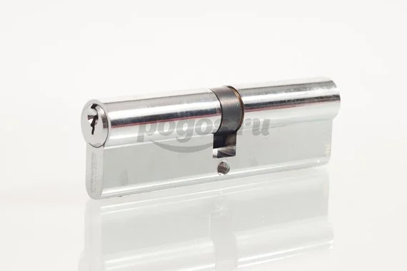 Механизм цилиндровый симметричный 50-50мм английский ключ хром 100mm-6K CP  АЛЛЮР 