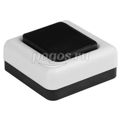 Кнопка для звонка белая с черной клавишей