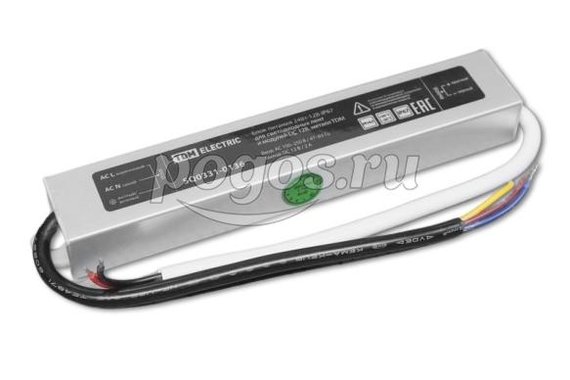 Блок питания 24W 12V 2 А IP67  TDM