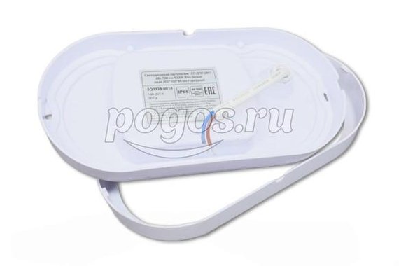Светильник светодиодный 8W 700Lm 4000K IP65, ДПП 2801, белый овал  TDM
